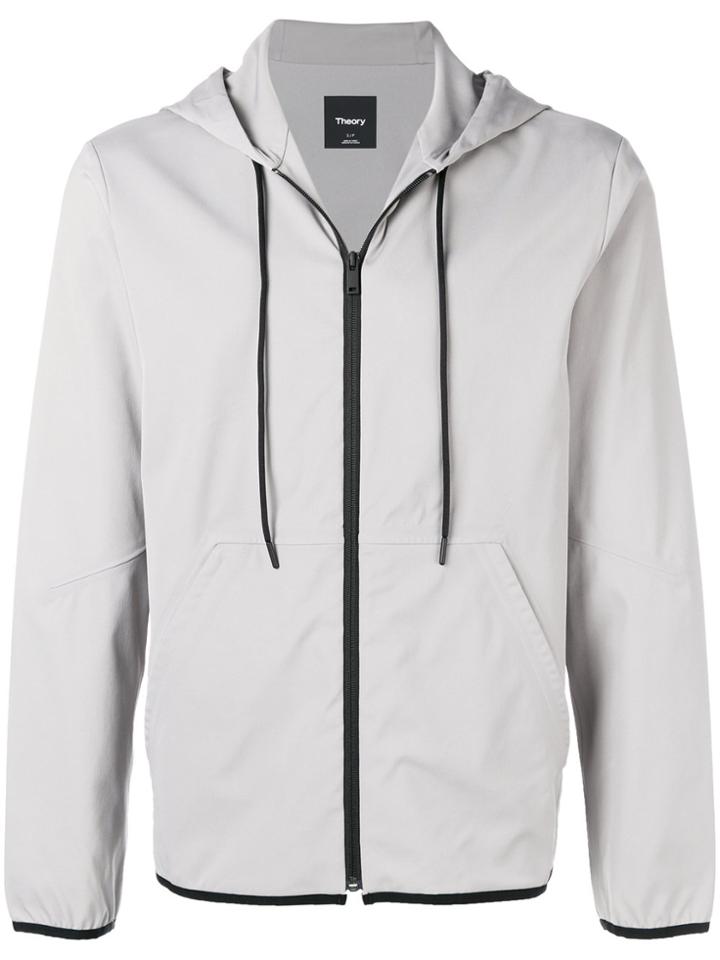 Theory Zipped Windbreaker - Grey