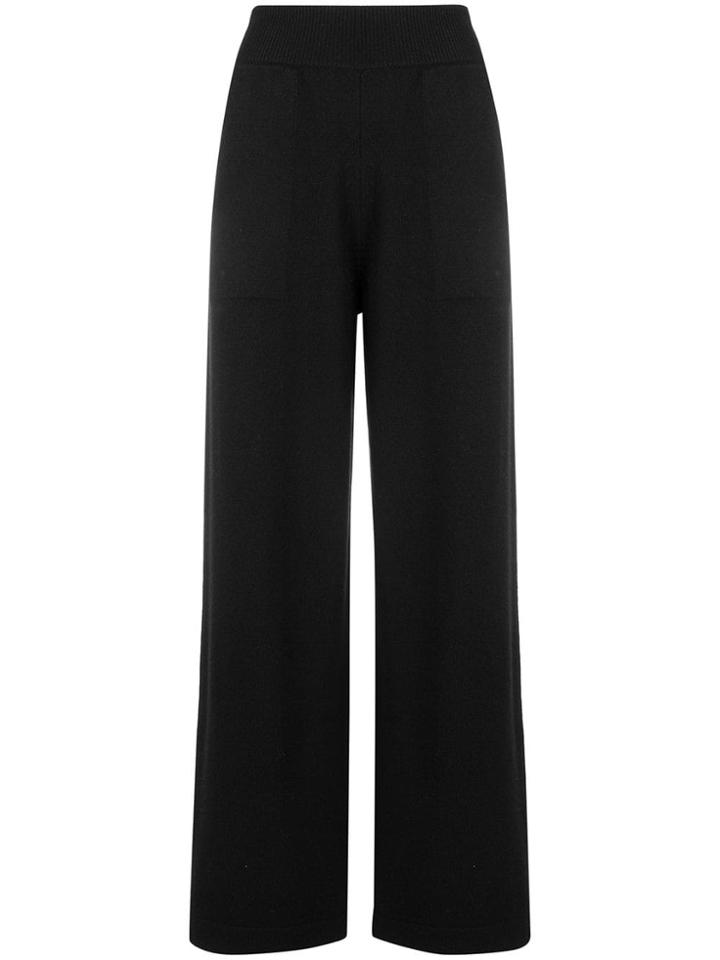 Barrie Knitted Flared Trousers - Black