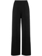 Barrie Knitted Flared Trousers - Black