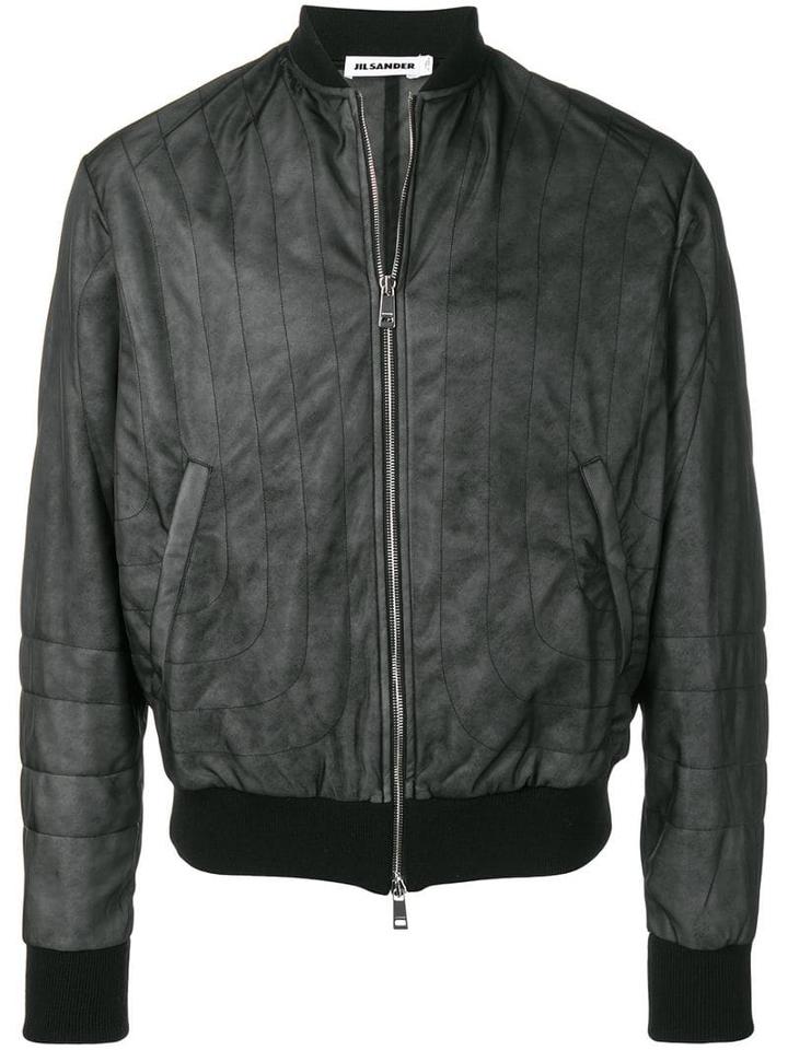 Jil Sander Fitted Bomber Jacket - Black