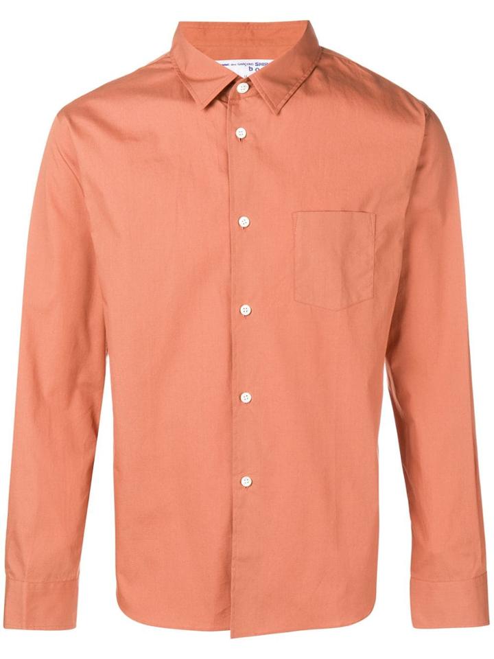 Comme Des Garçons Shirt Boys Long Sleeve Fitted Shirt - Brown