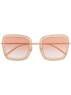 Dolce & Gabbana Eyewear Ornamented Frames Sunglasses - Gold