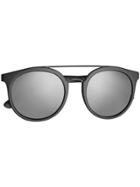 Burberry Top Bar Round Frame Sunglasses - Black