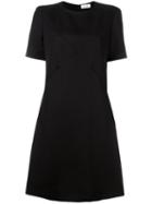 Courrèges Crossover Stitching Dress, Women's, Size: 34, Black, Polyester/viscose/wool