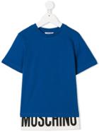 Moschino Kids Teen Stitch Logo Sweatshirt - Blue