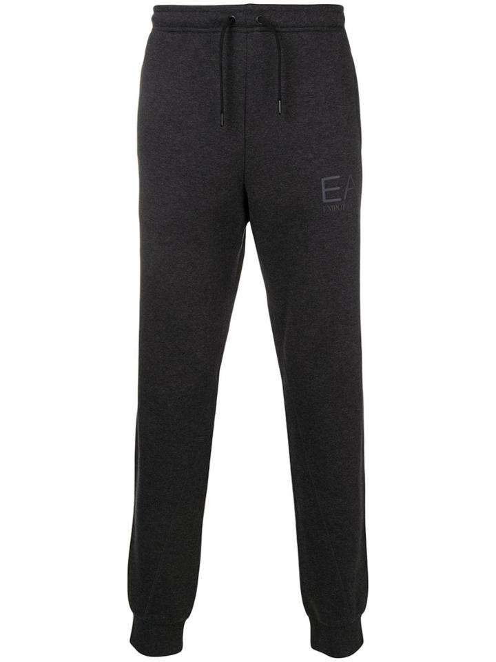 Ea7 Emporio Armani Logo Print Track Trousers - Grey