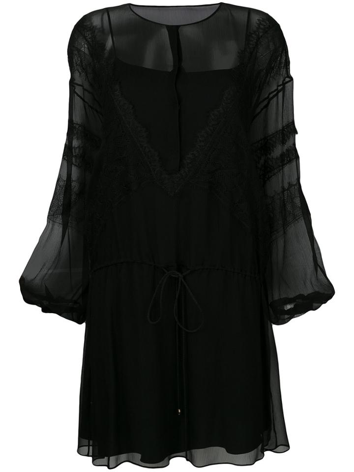 Alberta Ferretti Drawstring Dress - Black