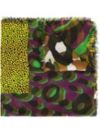 Versace 'camou Zebra Patchwork' Scarf
