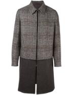 Neil Barrett Panelled Harrington Coat, Men's, Size: 46, Grey, Virgin Wool/polyamide/viscose/cotton
