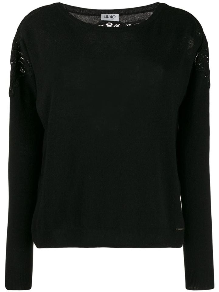 Liu Jo Lace Detail Jumper - Black