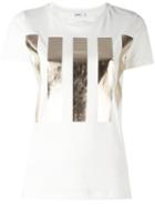 Jil Sander High Shine Bars Print T-shirt, Women's, Size: Medium, White, Cotton