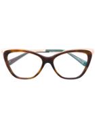 Tom Ford Eyewear Cat Eye Glasses - Brown
