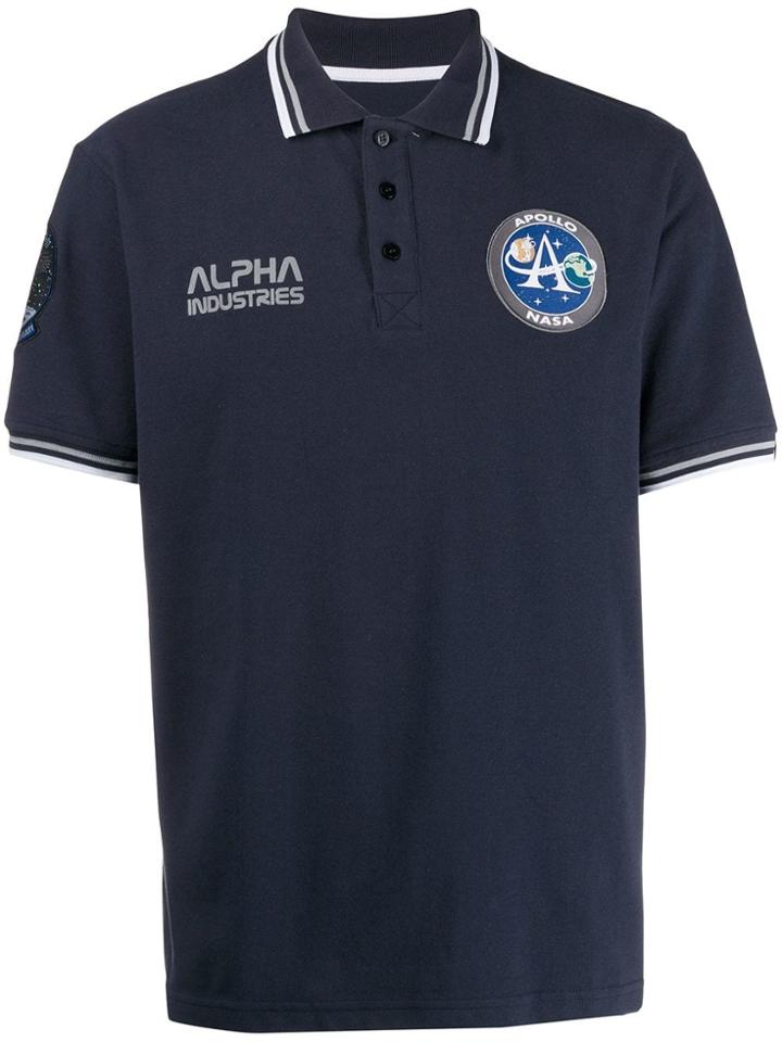 Alpha Industries Logo Polo Shirt - Blue