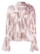 See By Chloé Paisley Print Scalloped Blouse, Women's, Size: 36, Nude/neutrals, Cotton/polyester