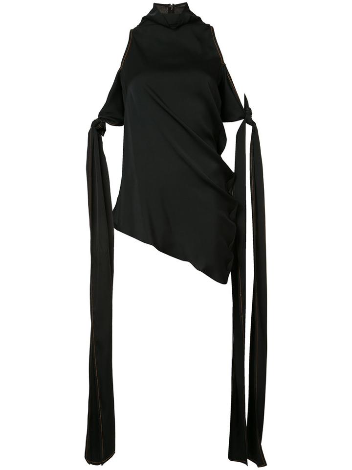 Ellery - 'the Lizzies' Drape Top - Women - Silk/polyurethane - 8, Black, Silk/polyurethane