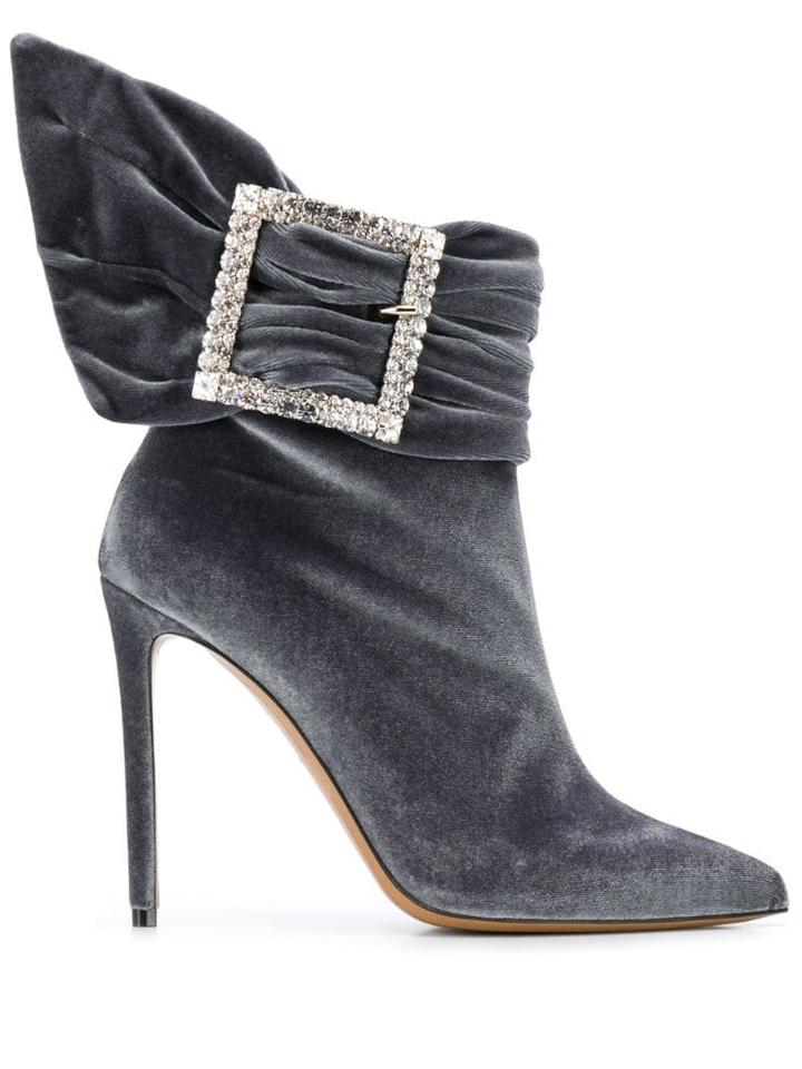 Alexandre Vauthier Yasmin Buckle Boots - Grey