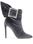 Alexandre Vauthier Yasmin Buckle Boots - Grey
