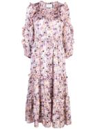 Alexis Isbel Floral-print Dress - Purple