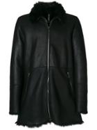 Giorgio Brato Shearling Trim Jacket - Black