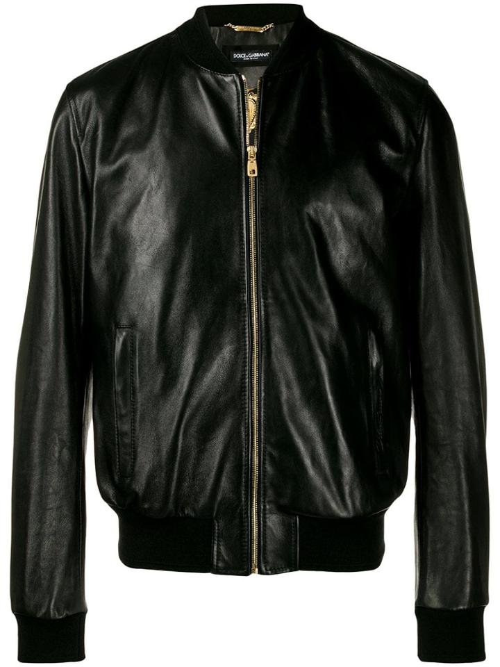 Dolce & Gabbana Fitted Bomber Jacket - Black