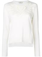 Fendi Cashmere Embroidered Knitted Top - Nude & Neutrals