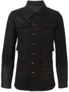Alexander Mcqueen Honour Print Jacket, Men's, Size: 48, Black, Cotton/acetate/virgin Wool