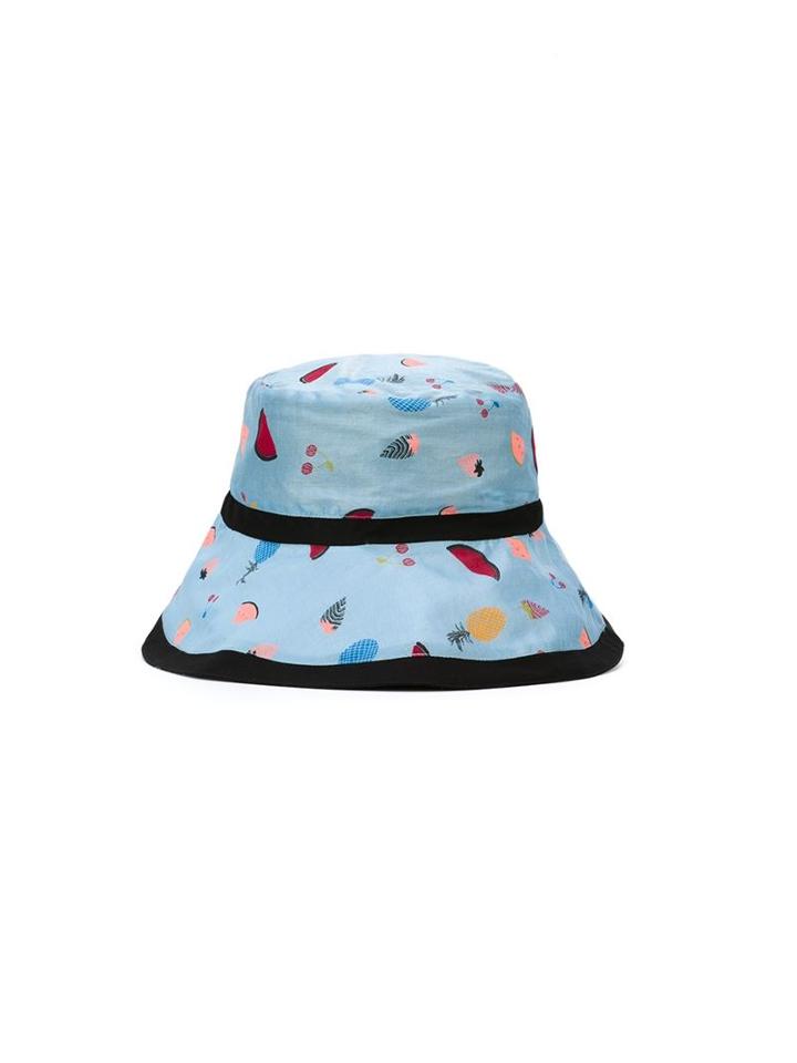 Rykiel Enfant Fruit Print Sun Hat, Girl's, Size: 58 Cm, Blue