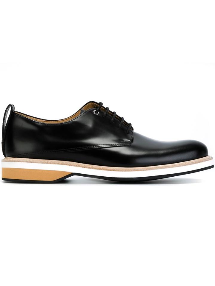 Want Les Essentiels De La Vie Contrast Sole Derby Shoes, Men's, Size: 40, Black, Leather/rubber