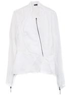 Tufi Duek Sheer Asymmetrical Jacket - White