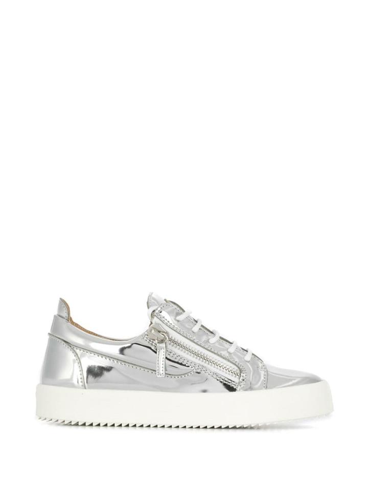 Giuseppe Zanotti Lace Up Sneakers - Silver