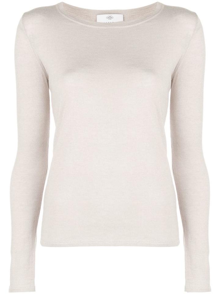 Allude Long Sleeved Sweater - Neutrals