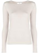 Allude Long Sleeved Sweater - Neutrals