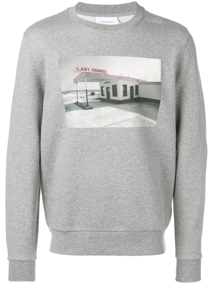 Calvin Klein Graphic Printed Sweatshirt - Grey