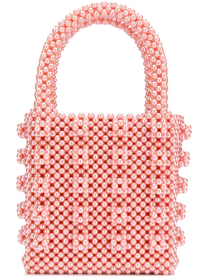 Shrimps Beaded Box Bag - Pink & Purple