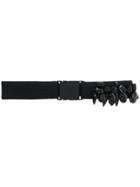 Nº21 Embellished Elasticated Waist Belt - Black