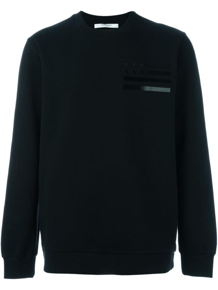 Givenchy Flag Detail Sweatshirt, Men's, Size: Xl, Black, Cotton/brass