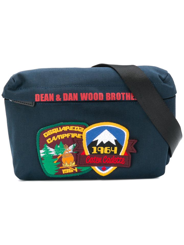 Dsquared2 Patch Embroidered Belt Bag - Blue