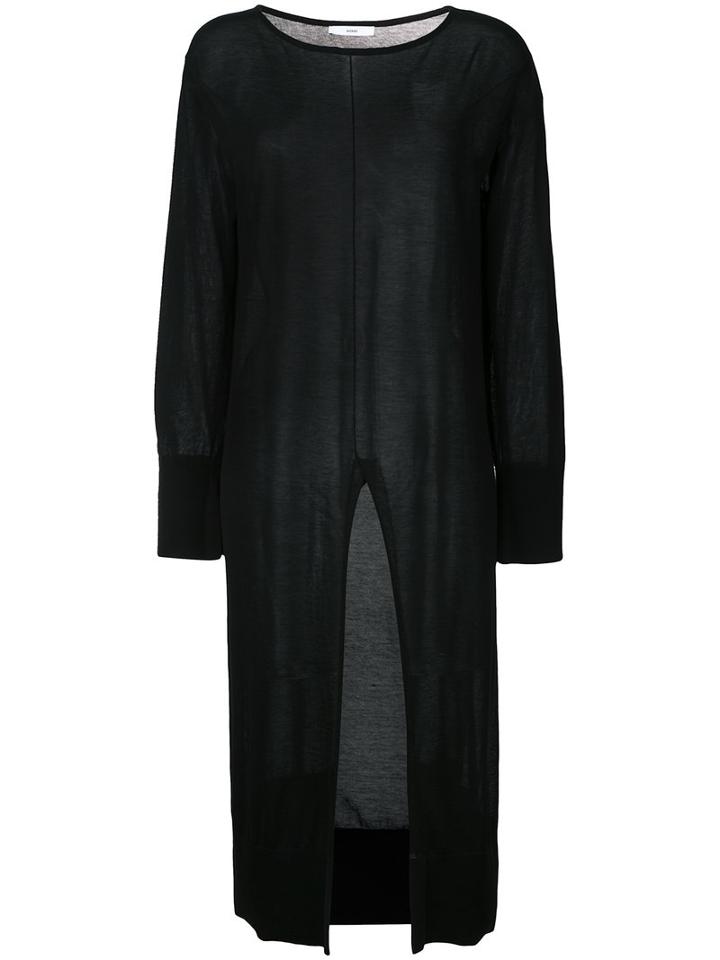 Astraet Long Slit Jumper, Women's, Black, Cotton