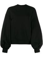 Msgm Puffed Sleeves Sweatshirt - Black