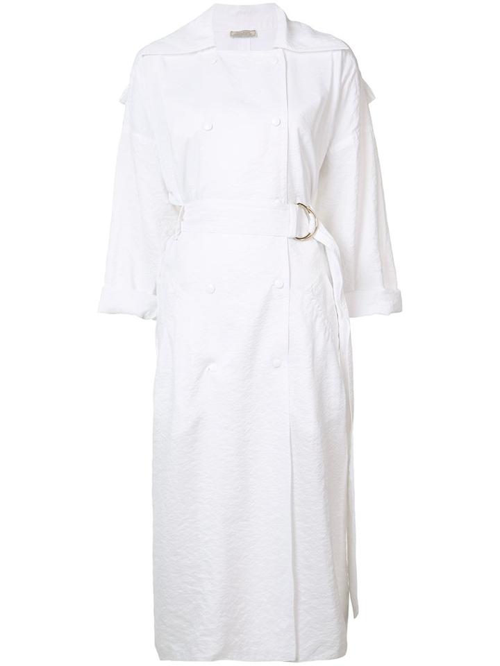 Nina Ricci - Fitted Coat - Women - Polyamide/viscose - 34, White, Polyamide/viscose