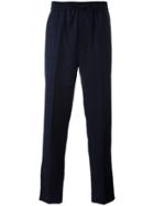 Ami Alexandre Mattiussi Elastic Waist Carrot Fit Trousers - Blue