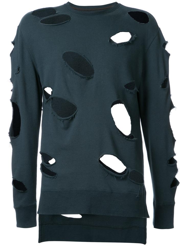 Maison Mihara Yasuhiro Distressed Sweatshirt - Green