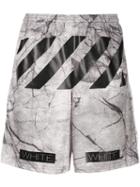Off-white Marble Mesh Shorts