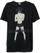 Yohji Yamamoto Two Bucks Print T-shirt, Men's, Size: 4, Black, Cotton