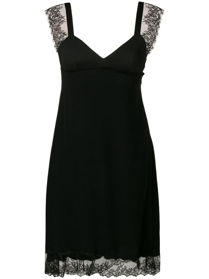 Neil Barrett Lace Detail Dress - Black