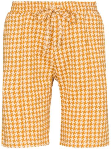 Prévu Giovinco Houndstooth Bermuda Shorts - Neutrals