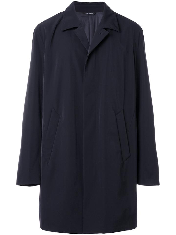 Giorgio Armani Boxy Lightweight Coat - Blue