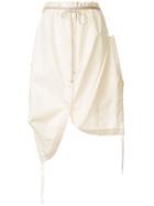 Ann Demeulemeester High Waisted Buttoned Skirt - White