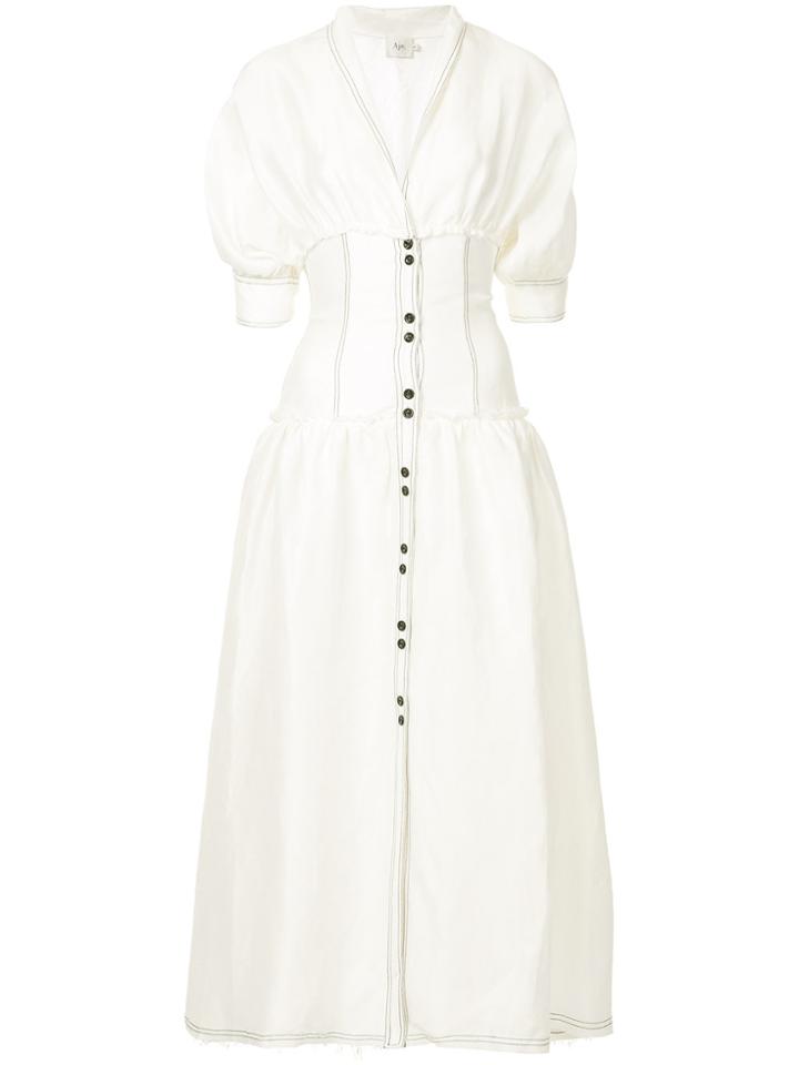Aje. Corset Midi Dress - White
