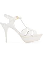 Saint Laurent Tribute Sandals, Women's, Size: 35, White, Leather